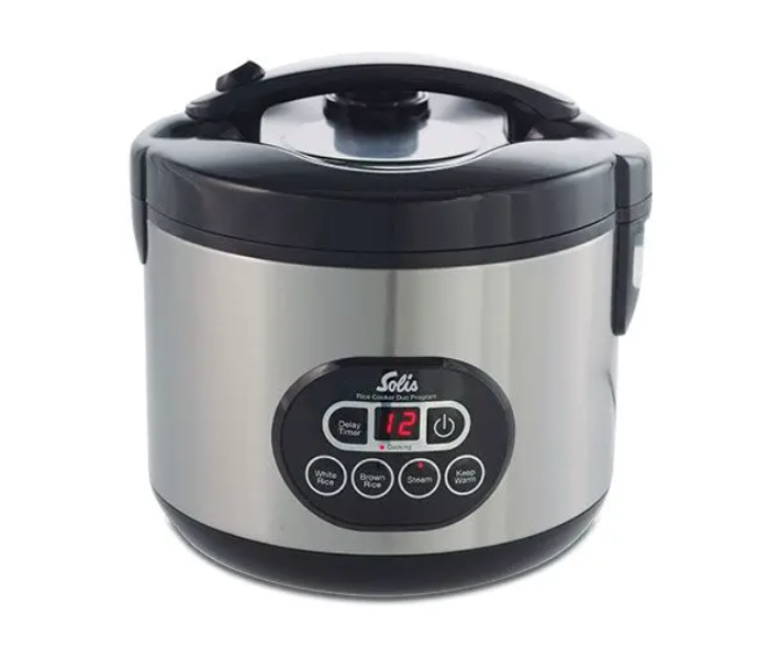 Solis Duo Programm Rice Cooker - Black and Silver - Zoom Image 1