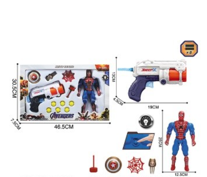 DK1158 Soft Bullet Gun and Hero Activity Toy For Kids - Zoom Image