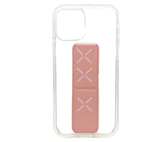 Magnetic Clear Case With Stand Hand Strap for iPhone - Pink - Zoom Image 3