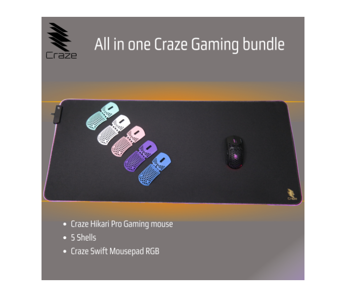 Craze C-AIOR Hikari Pro Complete set with RGB Mousepad - Zoom Image 1