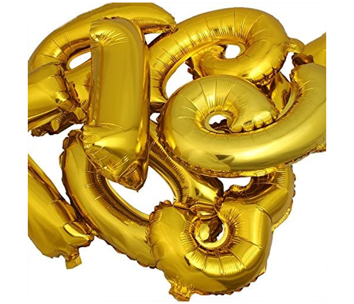 Number-8 16 Inch Number Aluminum Balloon - Golden - Zoom Image 3