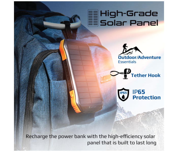 Promate SOLARTANK-10PDQI Solar Power Bank - Black - Zoom Image 5