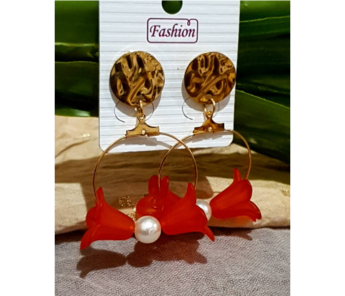 Strabella ER7006a Weightless Hanging Earrings For Women -  Red - Zoom Image