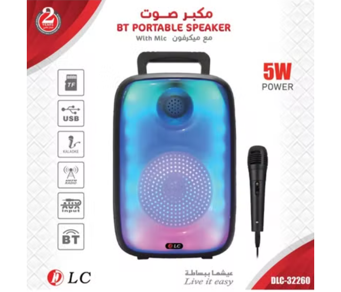 MT 32259 Magic Colour Screen Bluetooth Portable Speaker With Mic - Black - Zoom Image 2