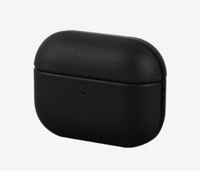 Uniq Terra Geniune Leather Airpods Pro Snap Case - Black - Zoom Image