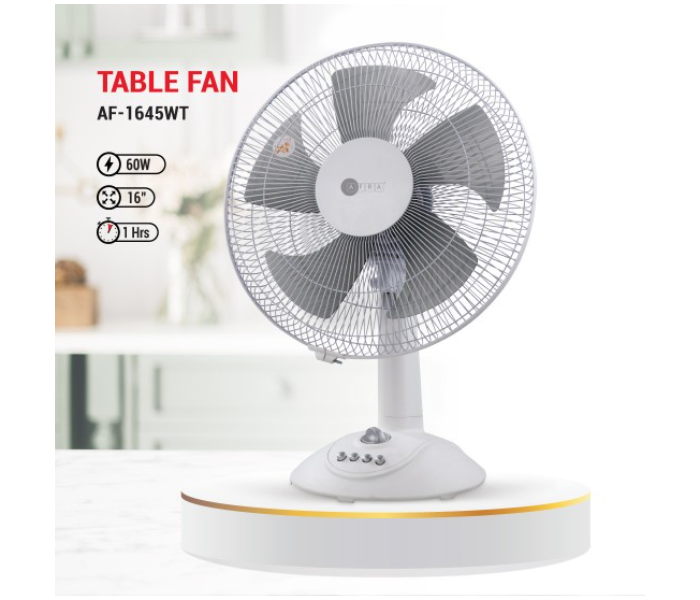 Afra AF-1645WT 45Watts Electric Table Fan - White - Zoom Image 5