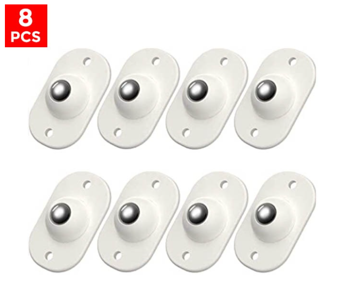 Set of 8 pcs 360 Degree Rotation Pulley for Furniture Mover Stainless steel Storage Ball Wheels - Zoom Image