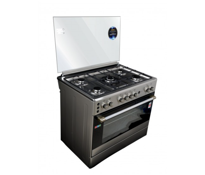 Afra AF-90 Stainless Steel 90X60 Free Standing Cooking Range - Silver and Black - Zoom Image 2