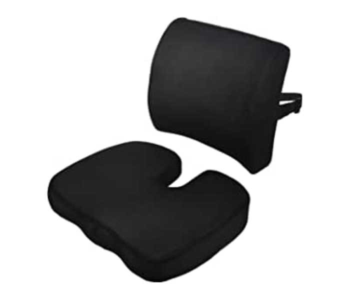 Galaxy Seat Cushion and Lumbar Support Pillow - Black - Zoom Image 1