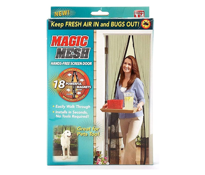 Generic Magic Mesh Hands-Free Screen Net Magnetic Anti Mosquito Bug Home Door Curtain - Zoom Image