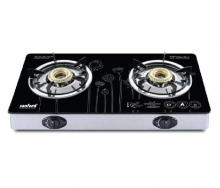 Sanford SF5228GC A Double Burner Stainless Steel Gas Stove - Black and Silver - Zoom Image