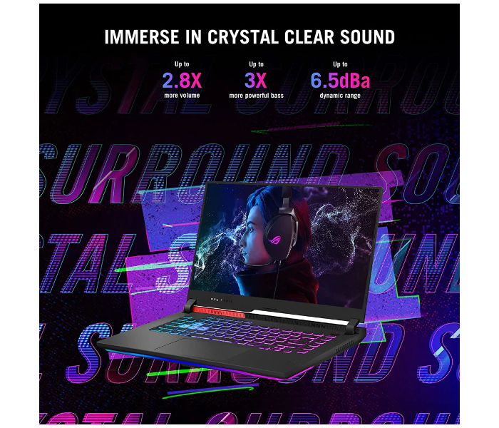 ASUS ROG STRIX G513QR-HF010W 15.6 Inch FHD AMD Ryzen R7 5800H Processor 16GB RAM 1TB SSD 8GB NVIDIA GeForce RTX 3070 Graphics Windows 11 Home - Grey - Zoom Image 5