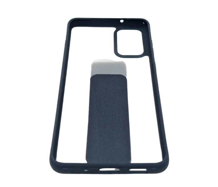 Magnetic Clear Case With Stand Hand Strap for Samsung Galaxy S20 Plus - Black - Zoom Image 2