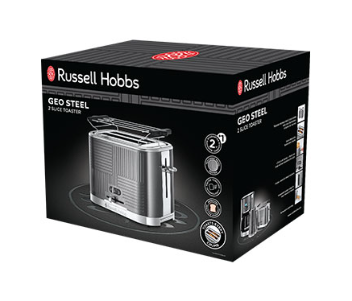 Russell Hobbs RH25250 Geo Steel 2 Slice Toaster - Steel - Zoom Image 5