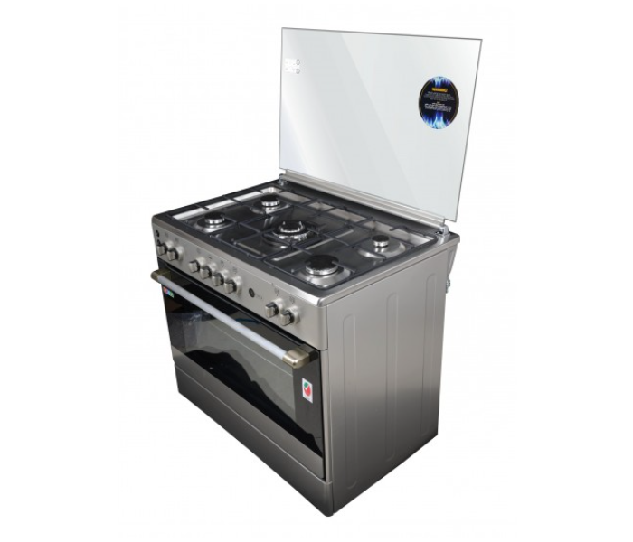 Afra AF-90 Stainless Steel 90X60 Free Standing Cooking Range - Silver and Black - Zoom Image 4