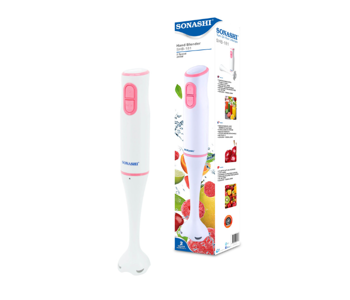 Sonashi SHB-181 200Watts Hand Blender With Detachable Plastic Shaft - White - Zoom Image 5