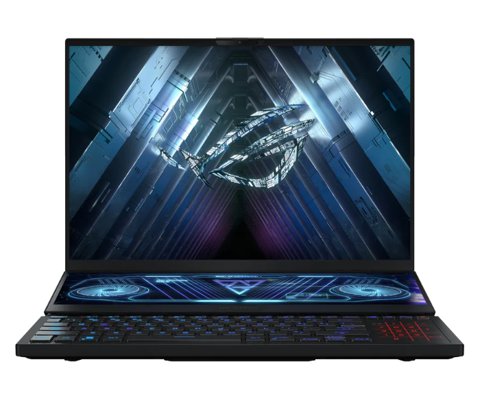 ASUS ZEPHYRUS DUO GX650RX-LB212W ROG 16 inch UHD Plus AMD Ryzen R9 6900HX Processor 32GB RAM 2TB SSD 16GB NVIDIA GeForce RTX 3080Ti Graphics Windows 11 Home with Backpack and Mouse - Black - Zoom Image 2