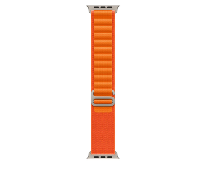 Apple Watch Ultra GPS And Cellular Titanium Case with Orange Alpine Loop 49mm Band size Medium - Zoom Image 3