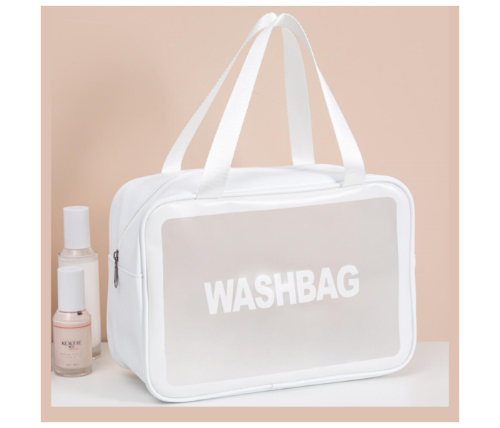 Easy Handcarry Multifunction Korea Style TPU Large Storage Wash Cosmetic Bag - White - Zoom Image 1