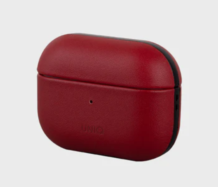 Uniq Terra Geniune Leather Airpods Pro Snap Case - Red - Zoom Image