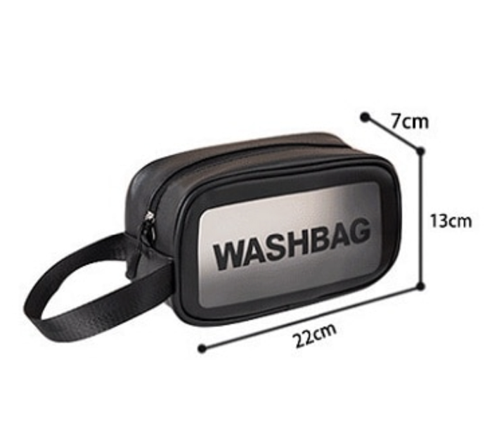 Easy Handcarry Multifunction Korea Style TPU Small Storage Wash Cosmetic Bag - Black - Zoom Image 4