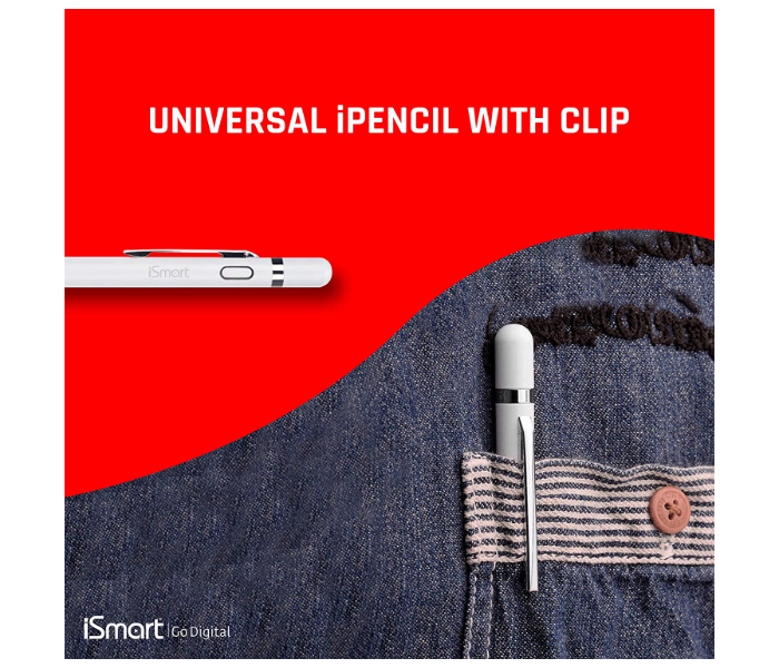 iSmart IPU3 Rechargeable Universal iPencil - White - Zoom Image 5