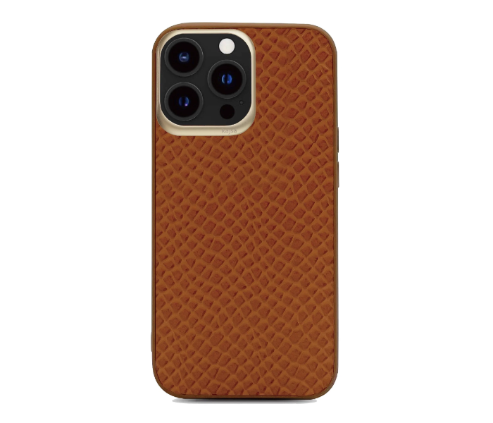 Kajsa Genuine Leather Pearl Pattern Back Case For iPhone 13 Pro - Zoom Image 1