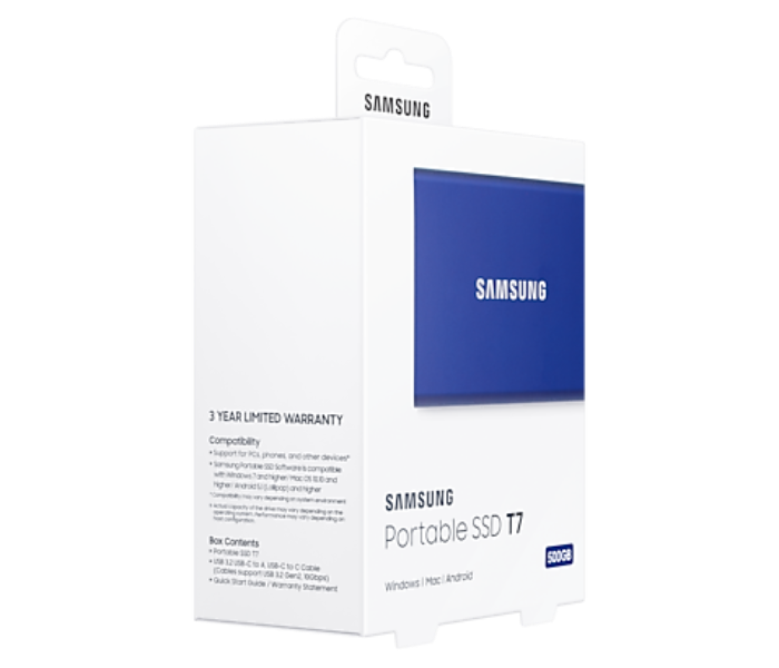 Samsung MU-PC500R/WW Portable SSD T7 500GB - Indigo Blue - Zoom Image 10