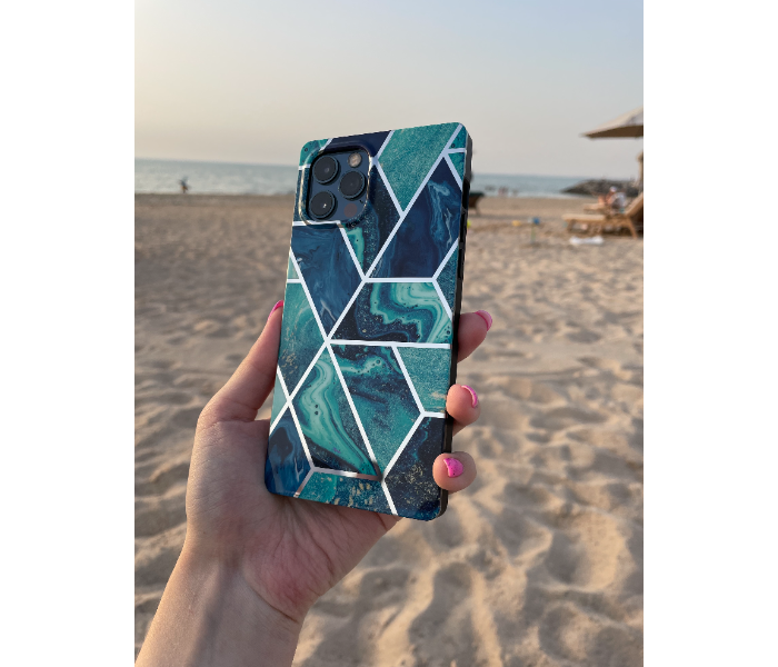 Protective Case Art Print Ocean Marble Mobile Case For iPhone 12 - Blue - Zoom Image 4