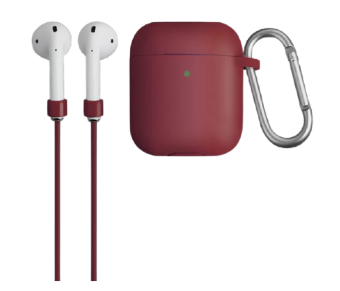 Uniq Vencer Airpods 2019 Silicone Hang Case - Maroon - Zoom Image 1