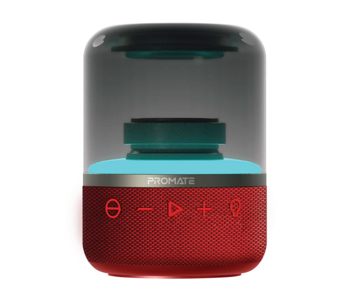 Promate GLITZ Bluetooth Speaker with TWS - Red - Zoom Image 1