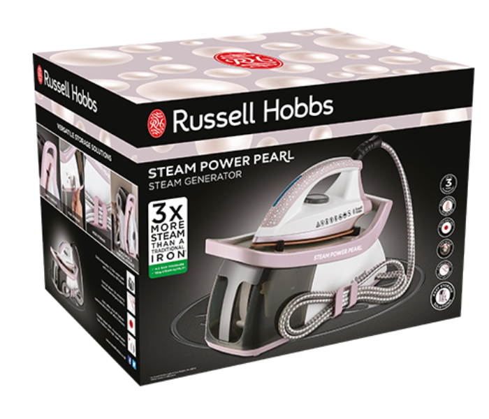 Russell Hobbs RH26191 SteamPower Pearl Steam Generator Iron with Pearl Infused Soleplate - Pink - Zoom Image 5