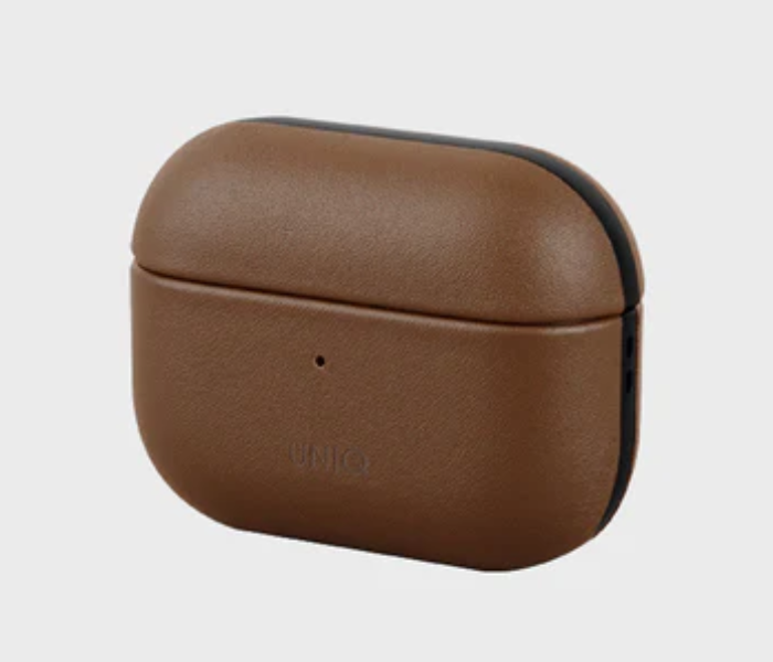 Uniq Terra Geniune Leather Airpods Pro Snap Case - Brown - Zoom Image