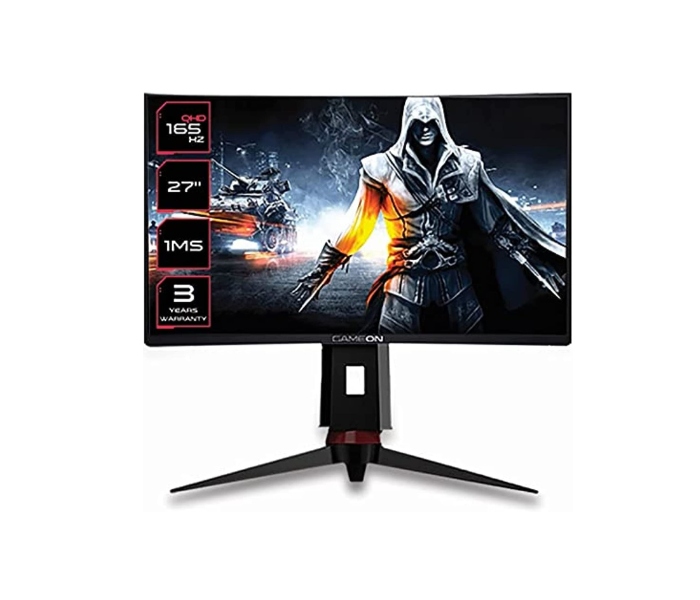 GAMEON 27 Inch QHD 165Hz Curved Gaming Monitor - Zoom Image 1