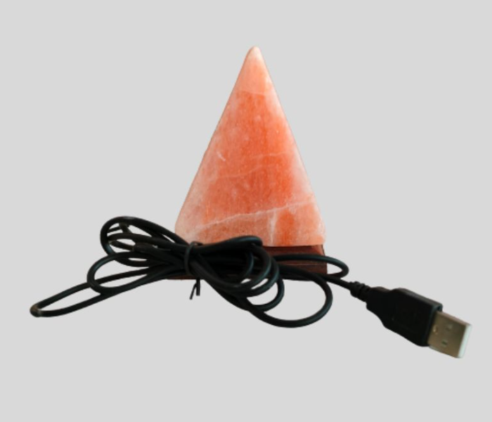 Techno Pyramid Shaped Salt Lamp With Usb Cable - Zoom Image 2