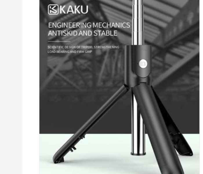 Kakusiga Portable Wireless Remote Control Bluetooth Foldable Mini Tripod Selfie Stick - Black - Zoom Image 5