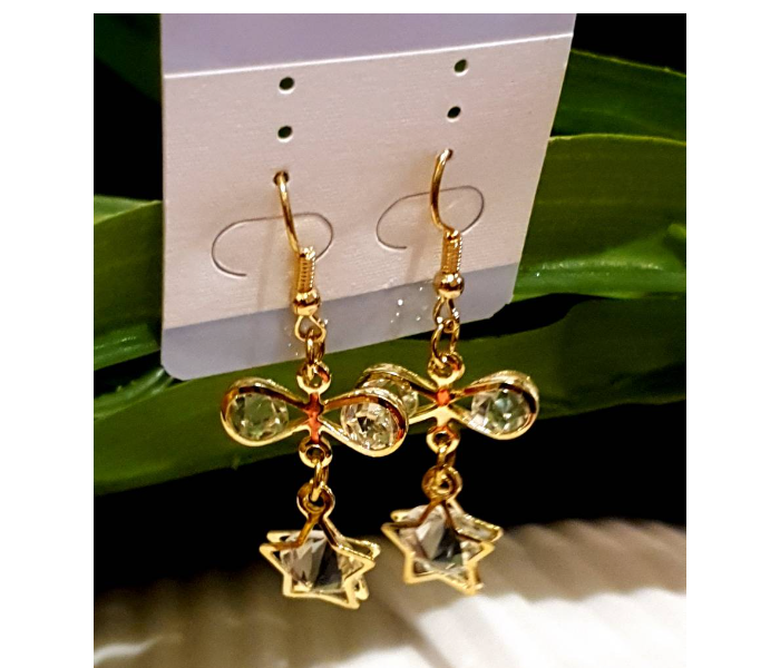 Strabella ER20001 Weightless Hanging Earrings For Women -  Gold - Zoom Image