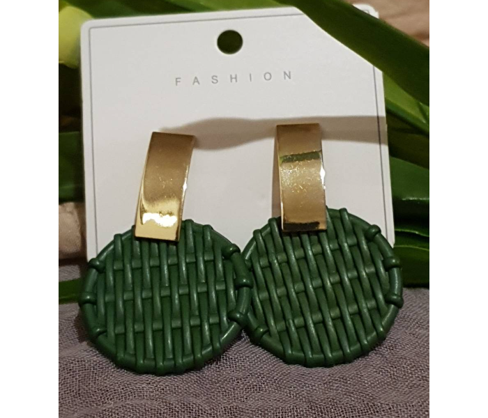 Strabella ER7008a Weightless Hanging Earrings For Women -  Green - Zoom Image