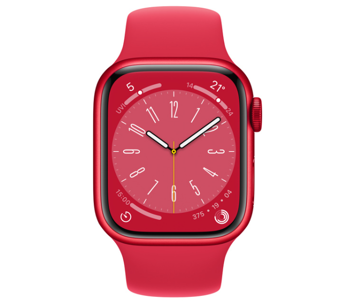 Apple Watch Series 8 GPS AND Cellular Red Aluminum Case with Sport Band 41mm - Zoom Image 2