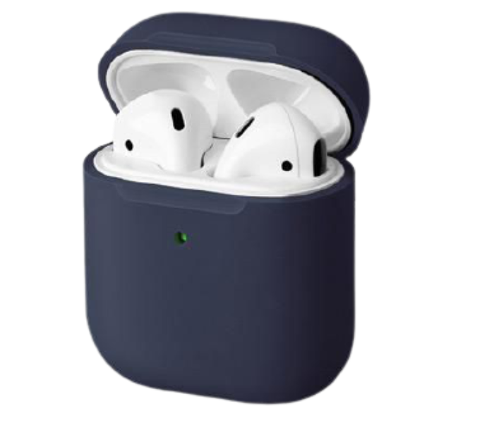 Uniq Lino Hybrid Liquid Silicon Airpods Case - Blue - Zoom Image