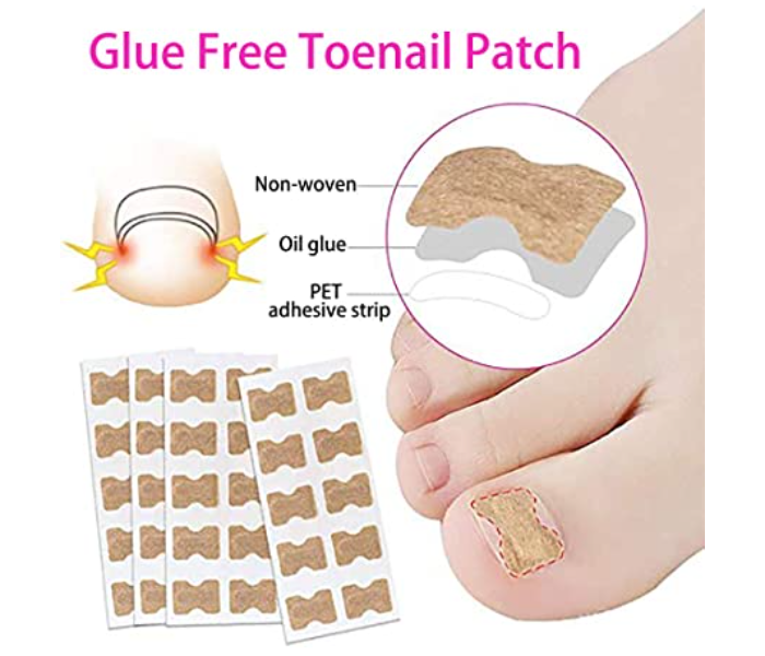 Set of 3 (30 pieces) Glue Free Toenail Patch Care Tool Professional Pedicure for Men and Women - Zoom Image 2