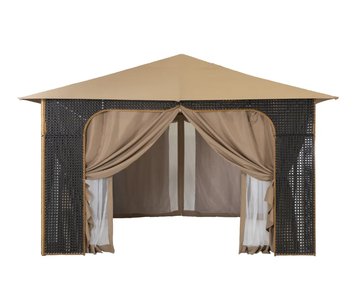 Danube Home Arabian Rattan Gazebo - Brown - Zoom Image 2