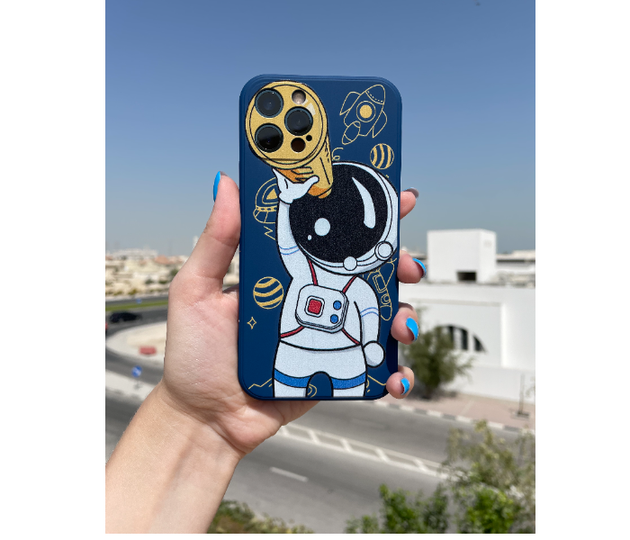 Blue Case Art Print Austronaut Mobile Case For iPhone 13 - Blue - Zoom Image 2