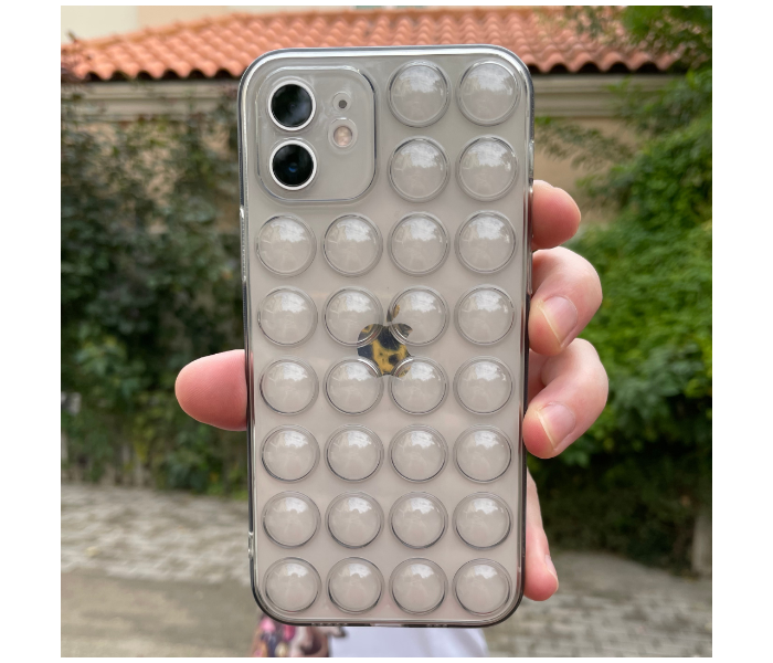 Transparent Grey Case Bubbles Mobile Case For iPhone 13 Pro Max - Grey - Zoom Image 2