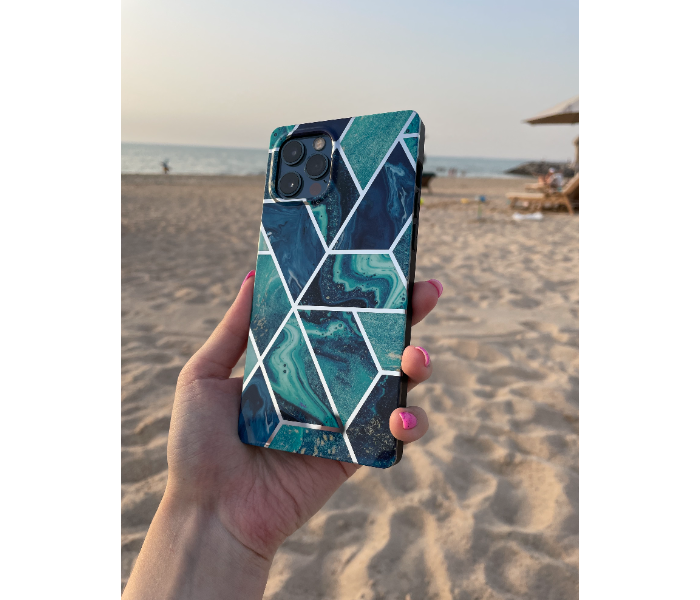 Protective Case Art Print Ocean Marble Mobile Case For iPhone 13 Pro - Blue - Zoom Image 4