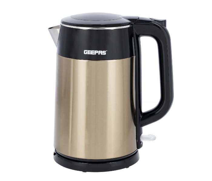 Geepas GK38052 1.7Litre Double Layer Electric Kettle - Black and Silver - Zoom Image