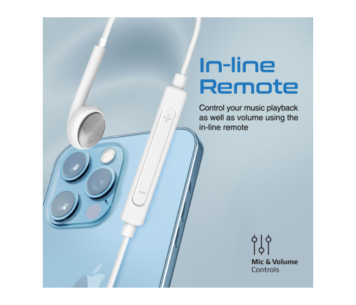 Promate Beat-LT Mono Earbuds with Lightning Connector - White - Zoom Image 4