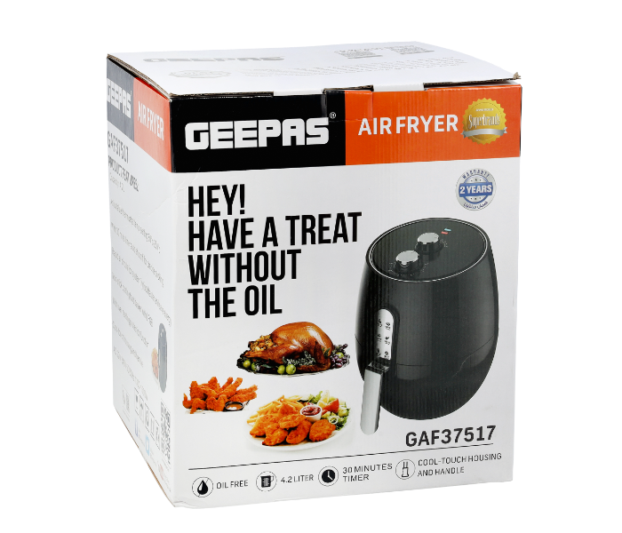 Geepas GAF37517 4.2 Litre Non-Stick Air Fryer - Black - Zoom Image 9