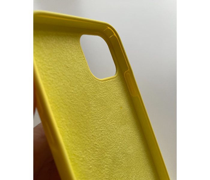 Liquid Silicone Yellow Case Magnet Grip Stand Mobile Case For iPhone 12 Pro Max - Yellow - Zoom Image 7