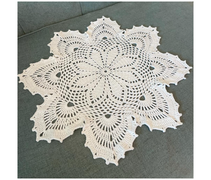 Crochet Handmade Table Decoration - White - Zoom Image 1